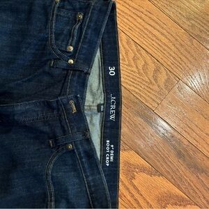 J Crew 9” Demi-boot Jean in dark worm Demi